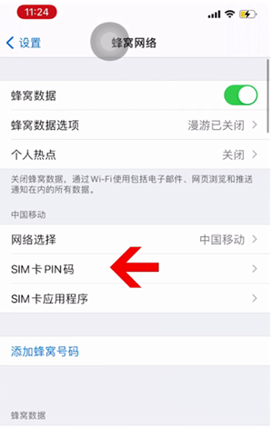 甘谷苹果14维修网分享如何给iPhone14的SIM卡设置密码 