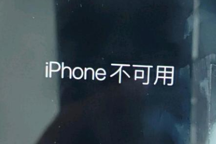 甘谷苹果服务网点分享锁屏界面显示“iPhone 不可用”如何解决 